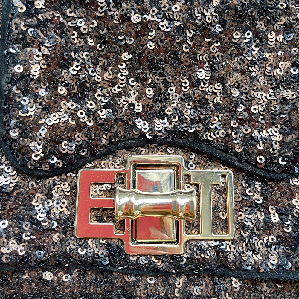 ELAINE TURNER Sequin Embellished Flap Bag - Picture 5 of 12